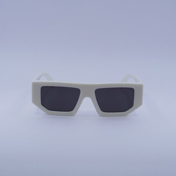 Off-White OERI13F VANCOUVER 0107 Sunglasses White Geometric Frame, Grey Lenses - Picture 4 of 12